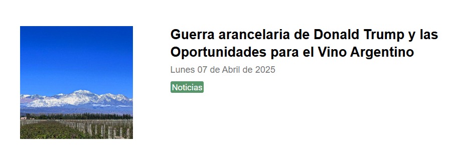  Guerra arancelaria de Donald Trump y las Oportunidades para el Vino Argentino 